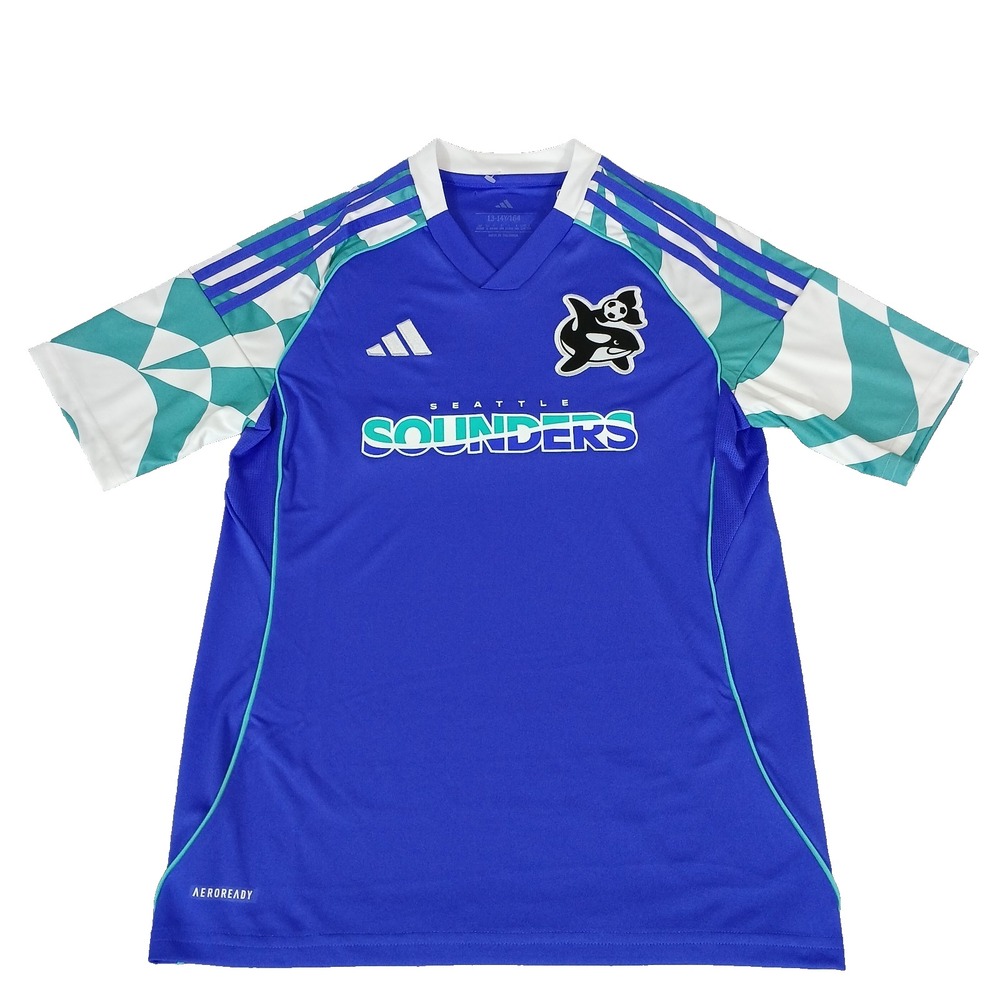 Adidas 2025 Seattle Sounders 3rd MLS Boys Jersey Regular Fit Size L 13-14